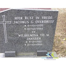 Grafstenen kerkhof Herwen Coll. HKR (62) J.G.Overdreef & W.Th.M.Janssen